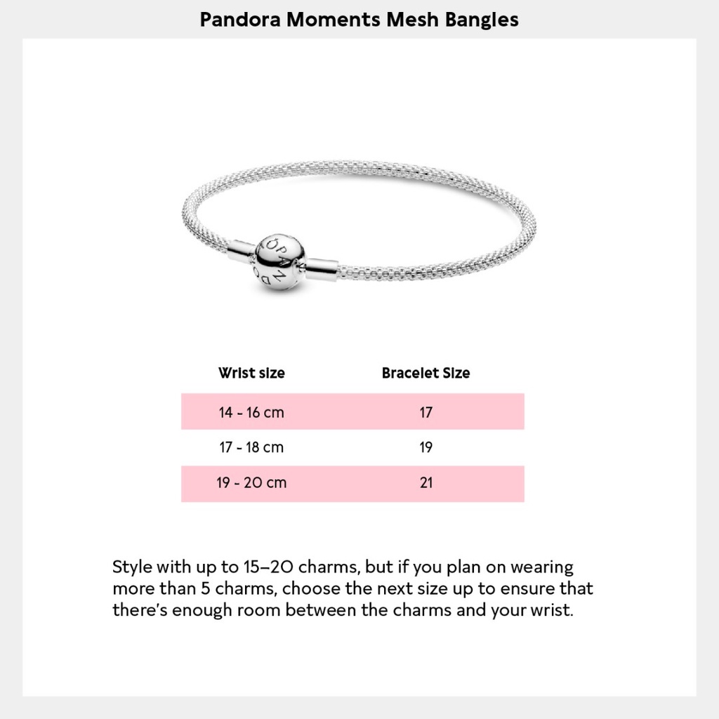 Vòng Tay Lưới Bạc Pandora Moments