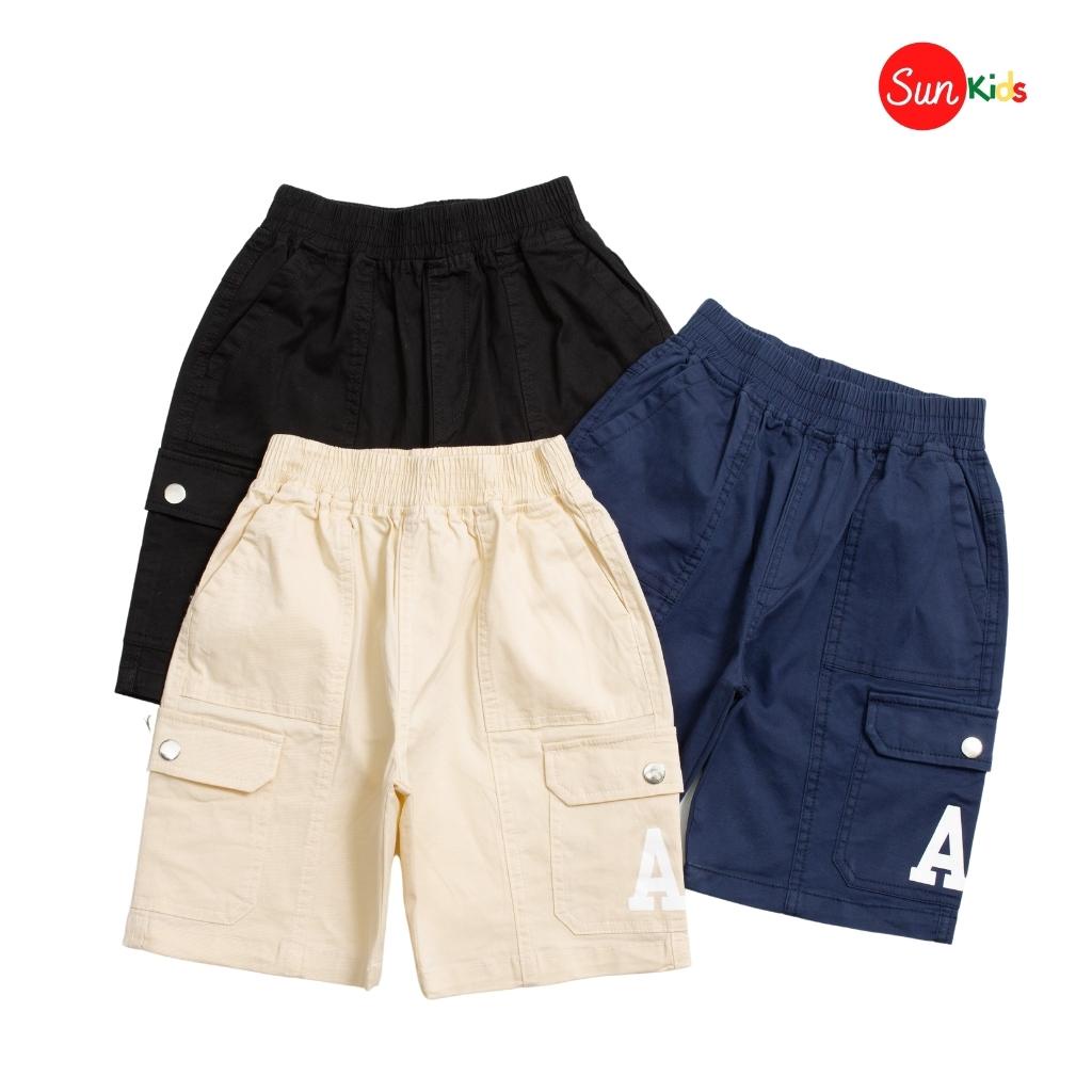 Quần short bé trai, quần sooc cho bé chất kaki mềm mát, màu tươi sáng, size 6-16 - SUNKIDS