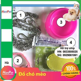 Bộ phụ kiện chăm sóc chó, mèo nhỏ 5 món (hanpet 5 món)