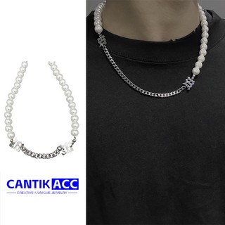 Dây Chuyền Kết Hạt Ngọc Trai Phong Cách Hip Hop