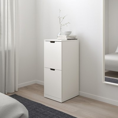 BANALDO, Tủ đựng đồ dùng 2 ngăn kéo DRA_078, 40x47x98cm, tủ gỗ Scandi Home