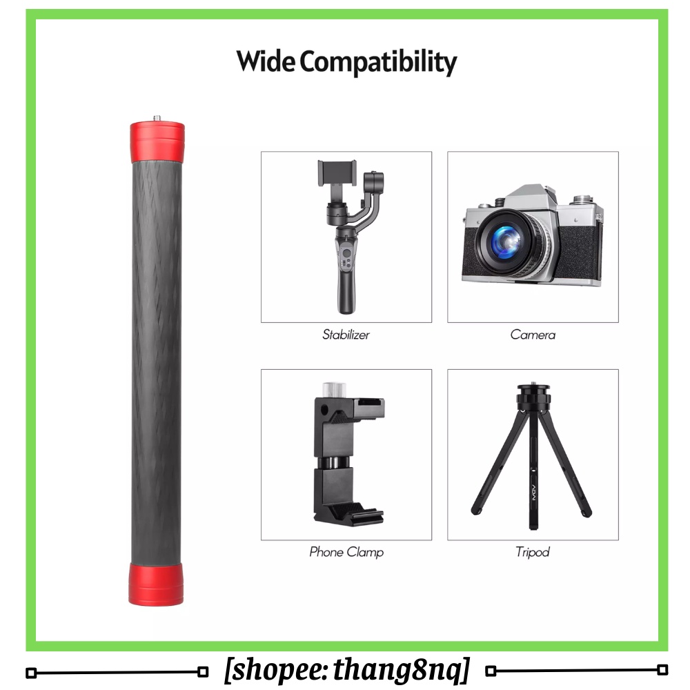 Gậy nối dài gimbal, sợi carbon, chiều dài 35cm