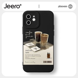 Ốp lưng JEERO hoạt hình dễ thương đẹp ngầu đen Cho iPhone 14 13 12 11 Pro Max SE 2020 X XR XS 8 7 ip 6S 6 Plus HFF2295