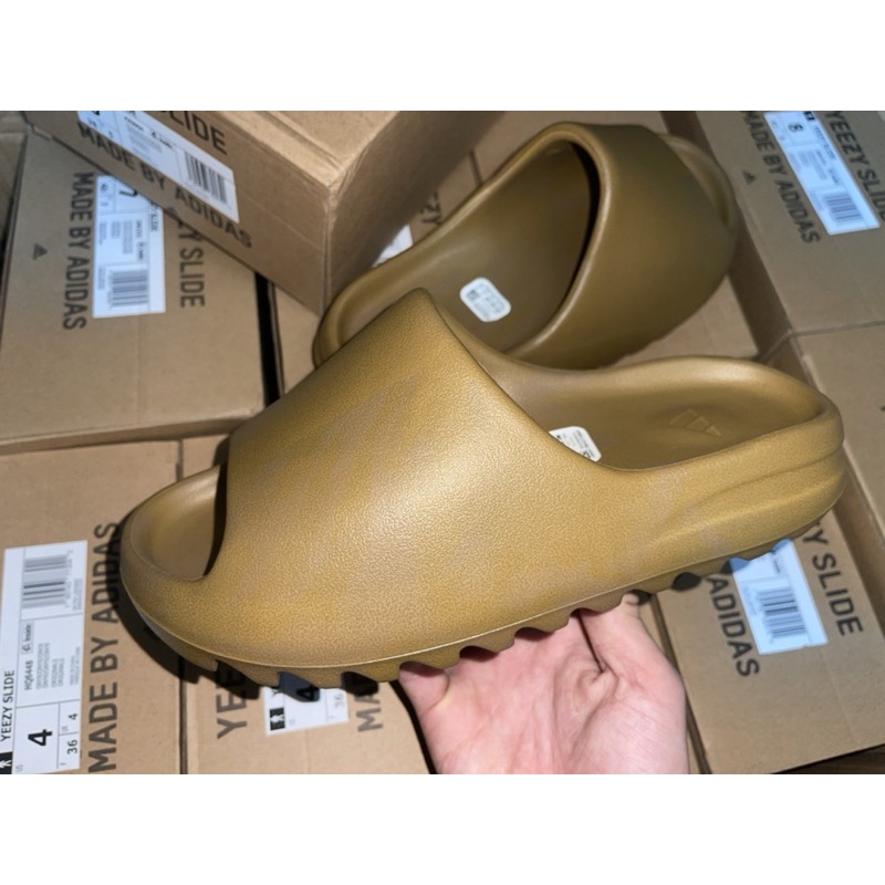 Dép Yeezy Slide màu "ochre" | Bản vân nhám 2022