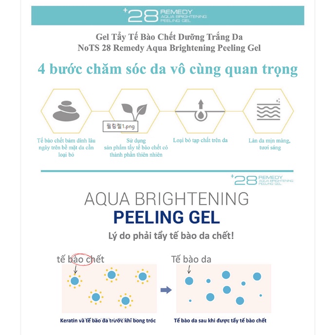 KEM TẨY TẾ BÀO CHẾT NoTS 28 REMEDY AQUA 100ml