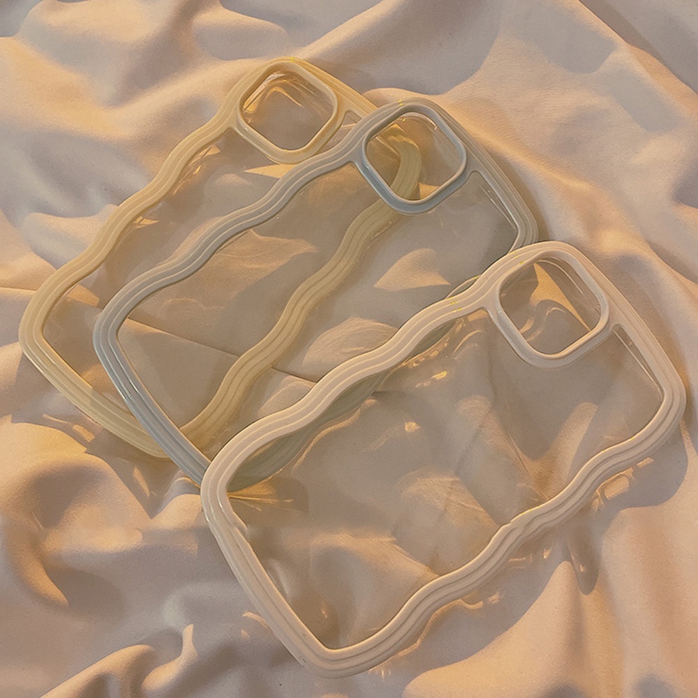 Ốp Điện Thoại TPU Mềm Chống Sốc Viền Gợn Sóng Nhiều Màu Sắc Cho IPhone 14 13 12 11 Pro Max