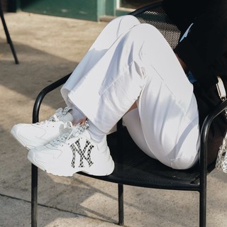 Giày thể thao Sneaker MLB Big Ball Chunky Monogram Logo NY Vàng và đen