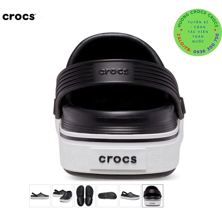 DÉP SỤC CROCS BAND CLEAN MÀU ĐEN TẶNG 10 JIBITZ GẮN DÉP