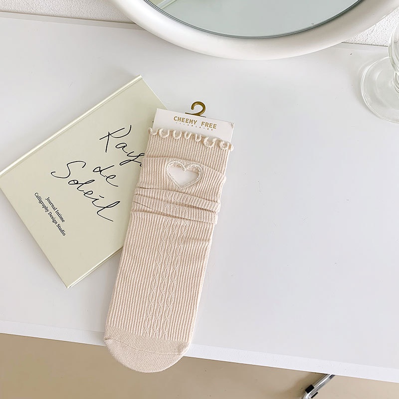 Vớ Cotton Cổ Cao Màu Sắc Ngọt Ngào Phong Cách Hàn Quốc Thời Trang Cho Nữ