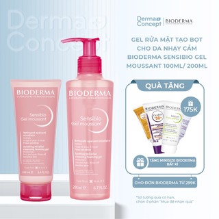 Gel rửa mặt tạo bọt cho da nhạy cảm Bioderma Sensibio Gel Moussant 100ml/200ml [NHẬP KHẨU CHÍNH HÃNG 100%]