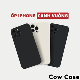 Ốp lưng iPhone cạnh vuông 15/14/13/12/11/X/XR/XS/8/7/6/6S Pro Max Plus viền ip SE 2020 COWCASE