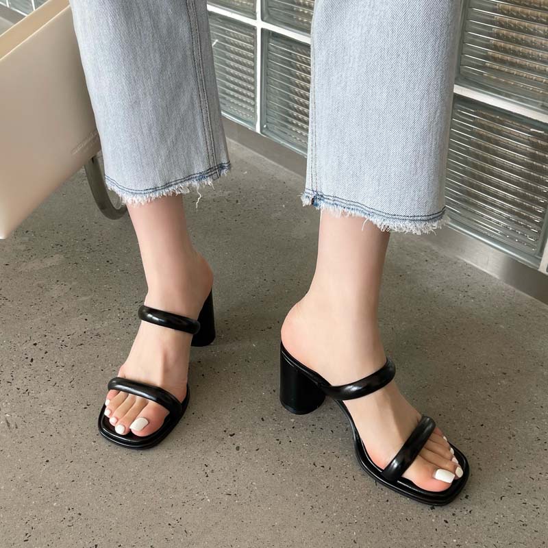 Giày Sandal Cao Gót Hở Ngón Đế Dày 101.2kg Thời Trang Dành Cho Nữ