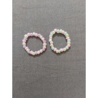 Nhẫn hạt cườm màu pastel kẹo ngọt