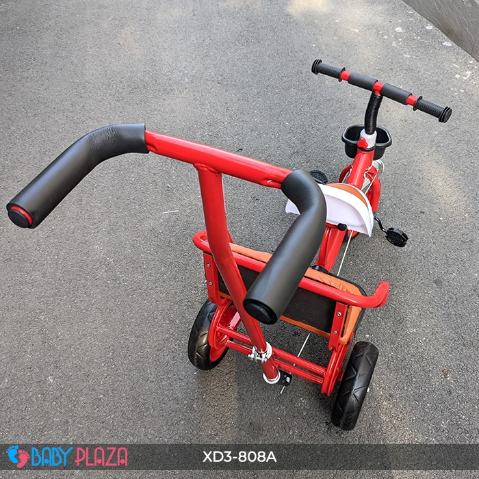 Xe đạp 3 bánh 2 ghế ngồi kèm cây đẩy BABY PLAZA XD3-808A