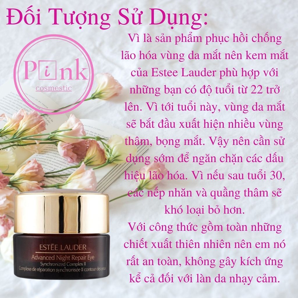 Kem Mắt ESTER LAUDER 5ml Giúp Giảm Thâm Mắt, Giảm Nếp Nhăn Bọng Mắt Cho Đôi Mắt Tươi Trẻ