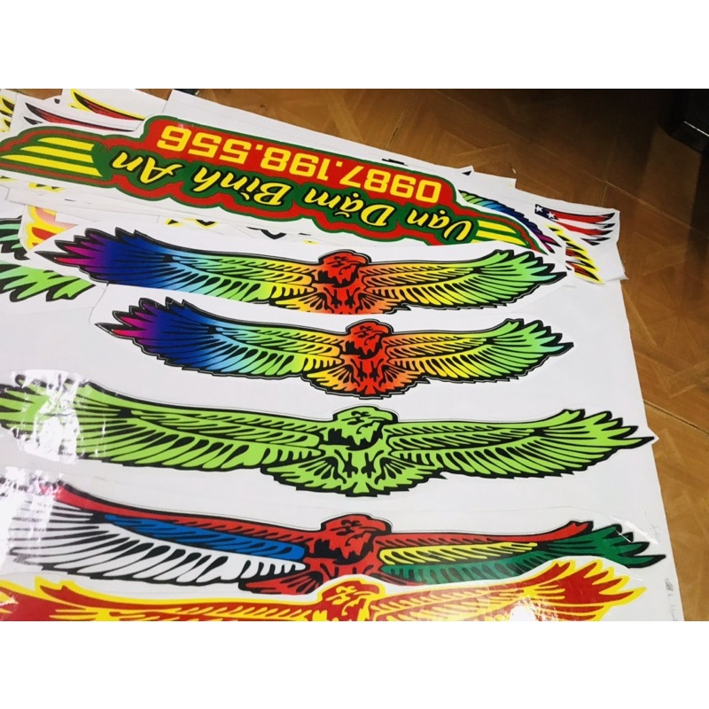 Tem Đại bàng dán xe tải các màu  95x15cm