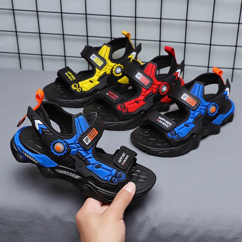 T10- Sandal siêu nhân bé trai. phong cách ngầu, quai dù mềm, đế êm.
