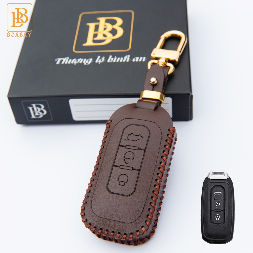 Bao da chìa khóa ô tô xe hơi BB ford territory chìa thông minh da thật bảo vệ chìa khóa chống xước chính hãng