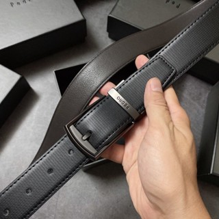 Nịt Nam pedr  Đầu Kim -full đen kèm thanh đục lỗ (có hộp túi giấy hãng)