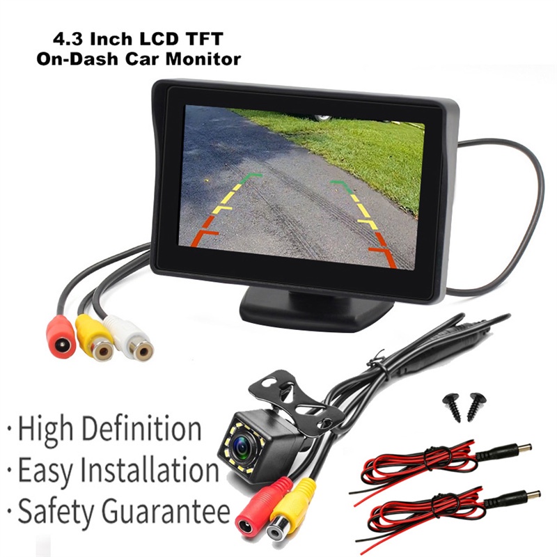 Camera Lùi Xe 4.3 Inch IPS Với Tầm Nhìn Ban Đêm HD IR