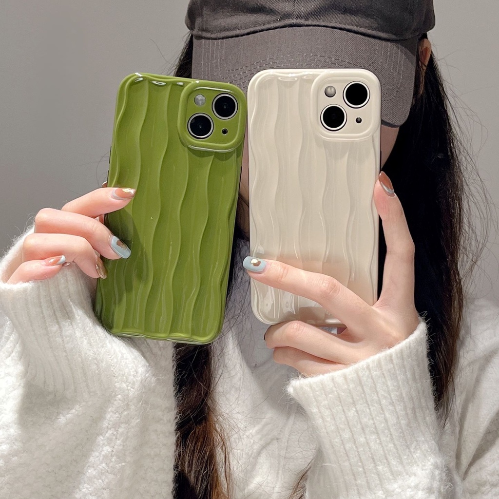 Ốp Điện Thoại Màu Xám 3D Thời Trang Chống Sốc Cho iPhone 14 / 13 / 12 / 11