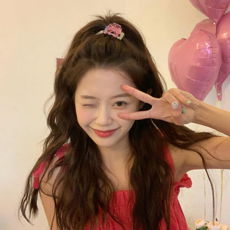 Kẹp Tóc Nơ Màu Hồng Dễ Thương Phong Cách Cổ Điển Dành Cho Nữ