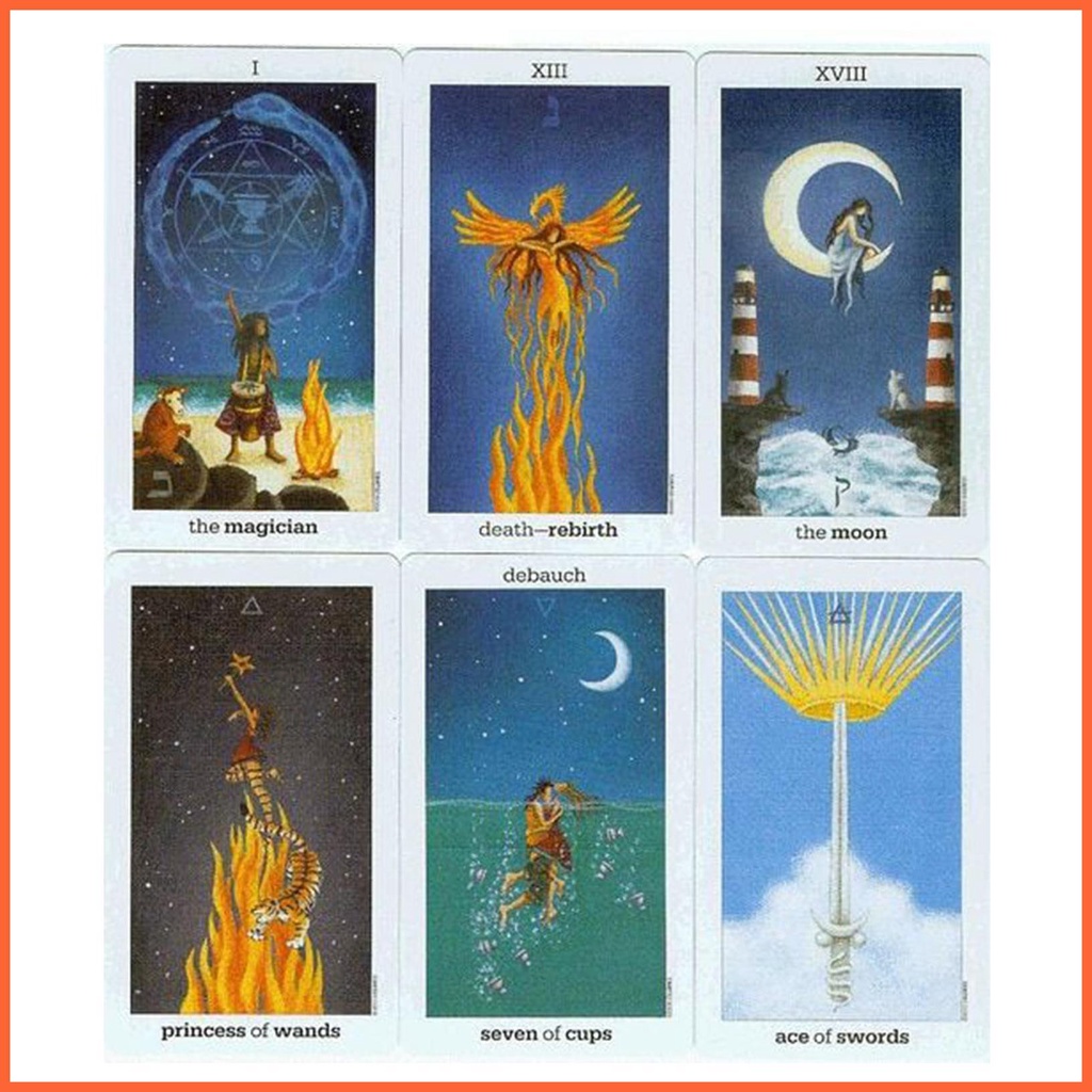 Bộ Bài Tarot Tiếng Anh Hình Mặt Trời Và Mặt Trăng