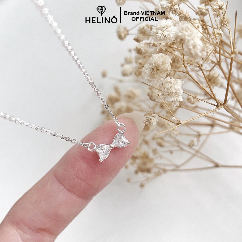 Dây chuyền bạc nữ HELINO hình nơ đá nhỏ xinh xắn C29