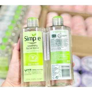 Nước hoa hồng simple kind to skin soothing facial toner 200ml - mẫu mới 2023