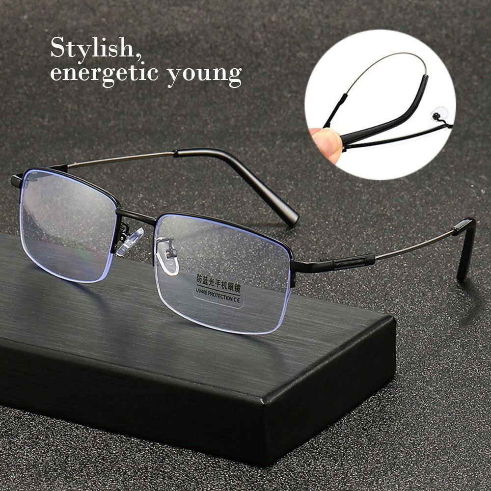 NIUYOU Kính Đọc Sách Nửa Gọng Chống Ánh Sáng Xanh Phong Cách Vintage