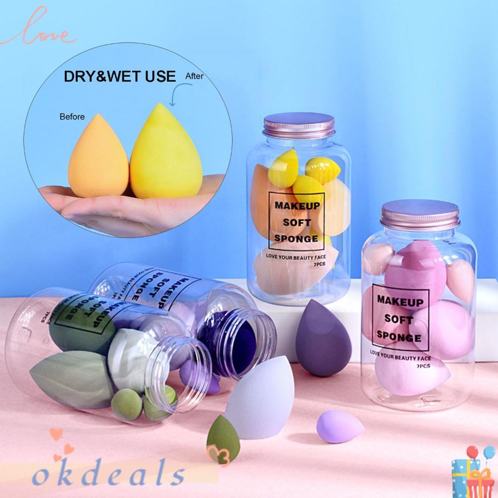 Bộ 7 Mút Xốp Trang Điểm Nhiều Hình Dạng Chuyên Dụng