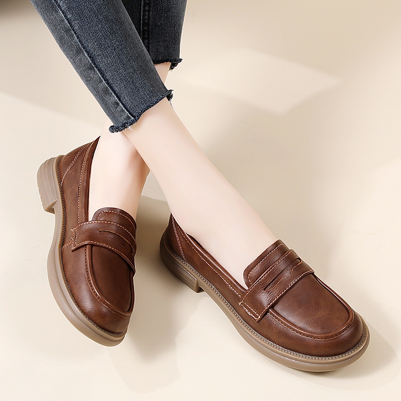 Giày Lười Da Đế Mềm Thoải Mái Thời Trang Cho Nữ