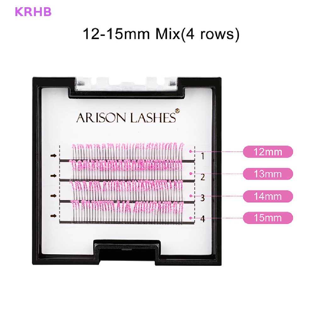 Hộp Lông Mi Giả 4 Hàng KRHB Đầy Màu Sắc Lấp Lánh Trang Điểm Chuyên Nghiệp Mới