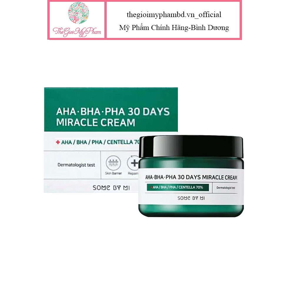 Kem Dưỡng Da Mụn Some By Mi AHA BHA PHA 30 Days Miracle Cream 60g