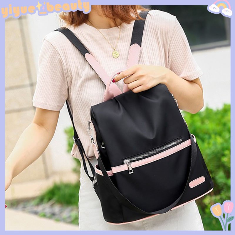 Ba Lô Đi Học Chống Trộm Đa Năng Màu Tương Phản Phiên Bản Hàn Quốc Mới HYOY JP HB