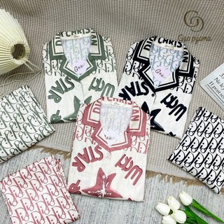 Bộ ngủ lụa pijama lụa vân gỗ cao cấp