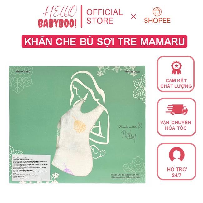 KHĂN CHE BÚ MamaRu | Khăn Choàng Cho Bé Bú