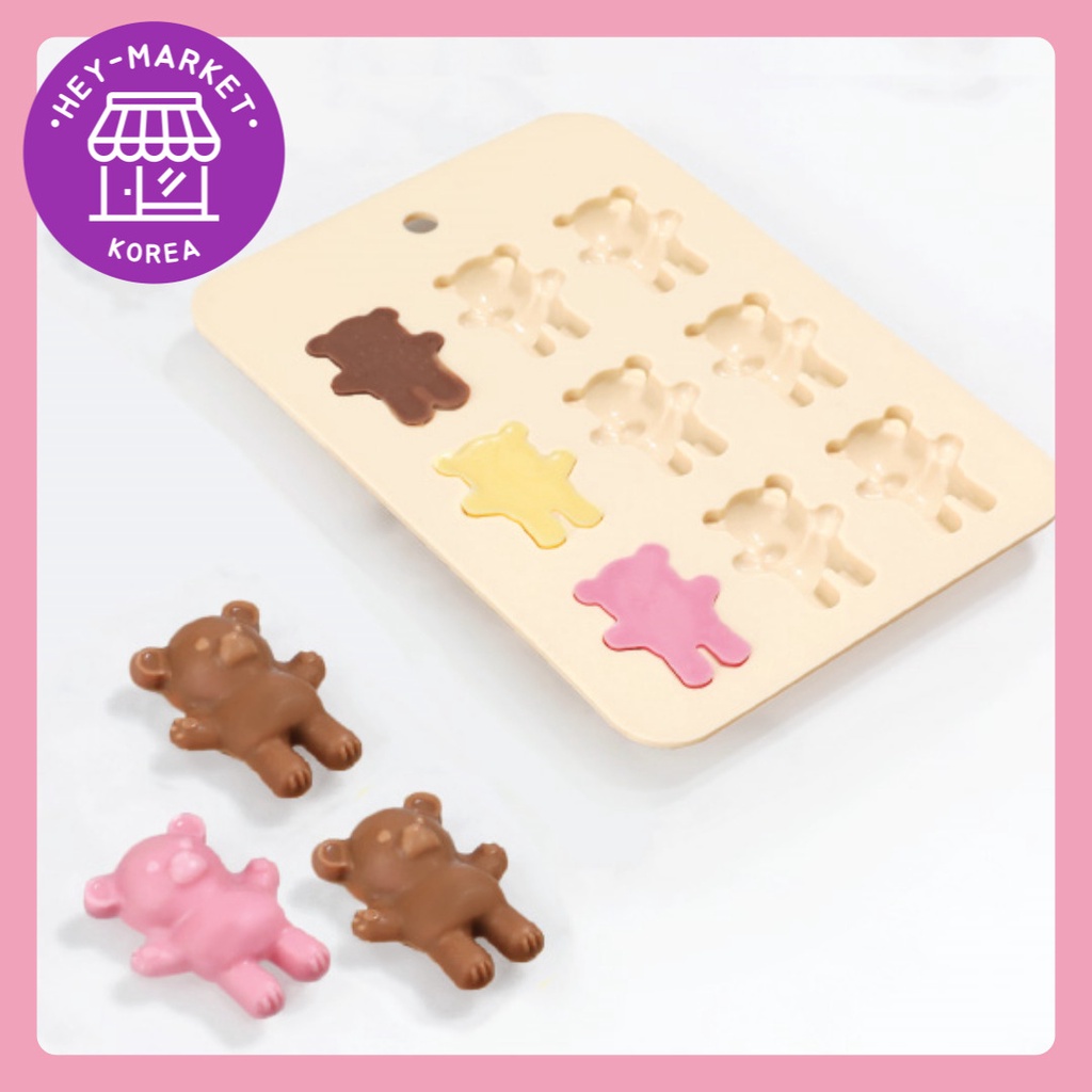 ⭐Khuôn Làm Sô Cô La Bằng Silicone Hình Hoa Cúc⭐ Khuôn Bảng Chữ Cái / Vòng Tròn / Vuông / Gấu Bông / Ngày Valentine