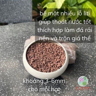 Đá nham thạch đỏ, đá trồng sen đá dc garden 1kg
