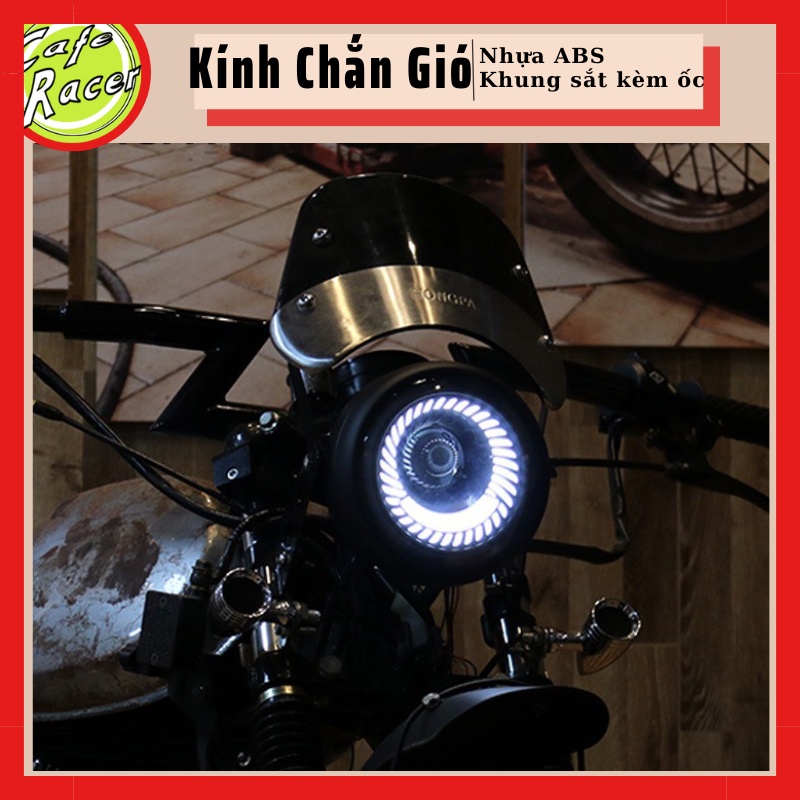 Tấm kính chắn gió cho xe máy độ CAFE RACER