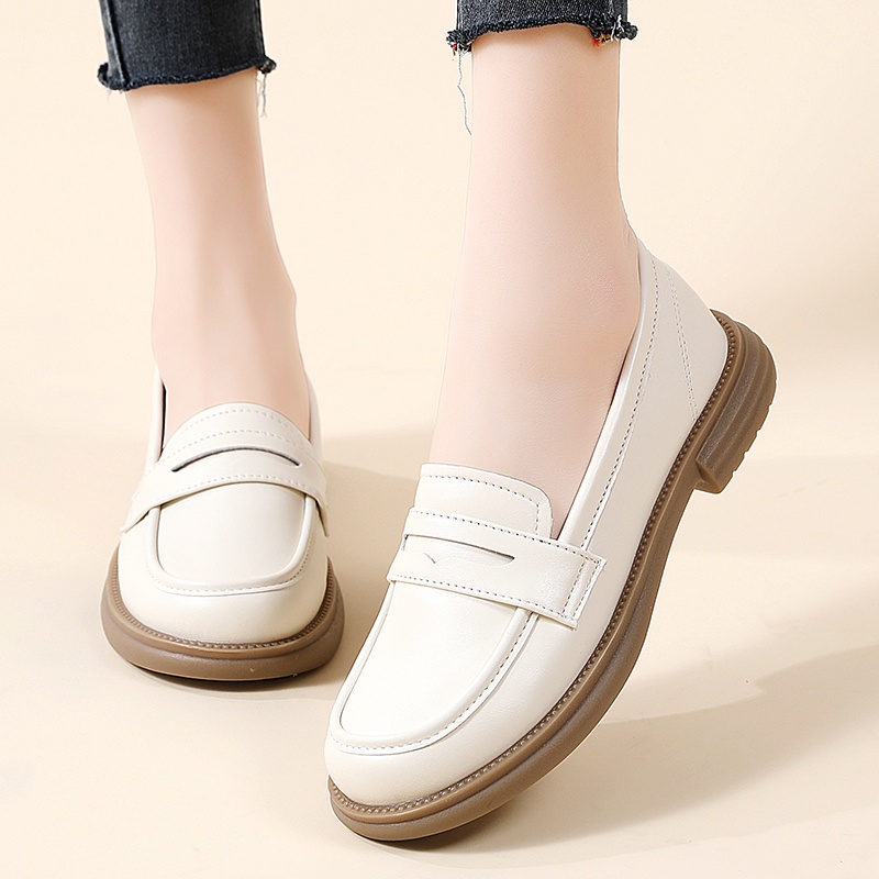 Giày Lười Da Đế Mềm Thoải Mái Thời Trang Cho Nữ