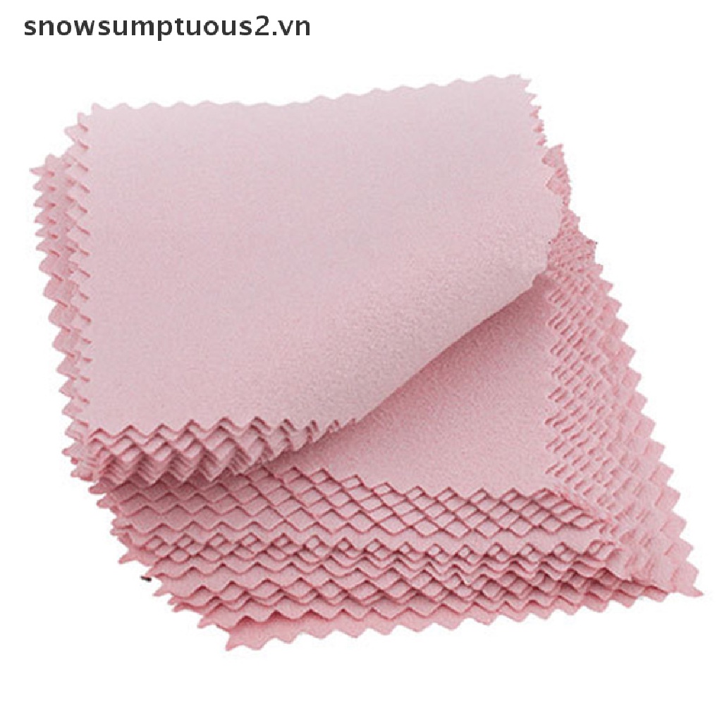 Set 50 Khăn Vải Đánh Bóng Trang Sức Chống Xỉn Màu Bộ 50 Khăn Lau Đánh Bóng Trang Sức Chống Xỉn Màu Màu Bạc Thời Trang 2018 5