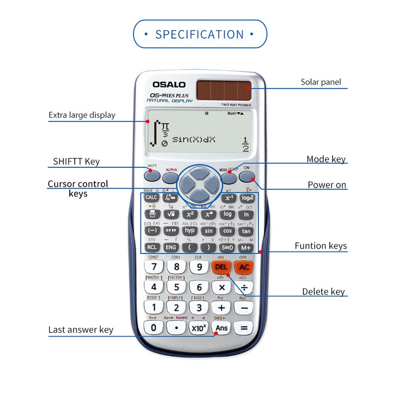 Máy Tính Casio FX991 ES Plus Phiên Bản 2nd Chất Lượng Cao