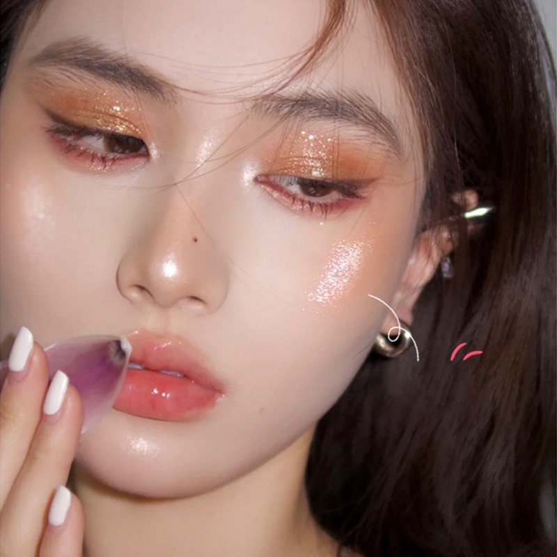 1 Thỏi Phấn Mắt Ánh Nhũ / Bút Kẻ Mắt Lông Tơ Tằm Dạng Xoay Tự Động Lâu Trôi Không Thấm Nước