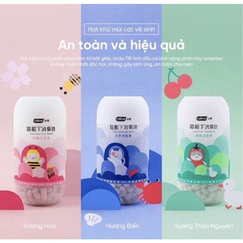 Viên khử mùi cát mèo Cature siêu thơm hàng nội địa Trung
