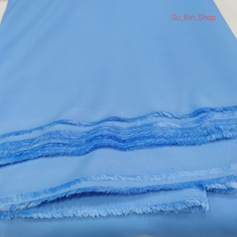 Vải kate Mỹ cao cấp màu xanh biển đậm may áo sơ mi nam nữ