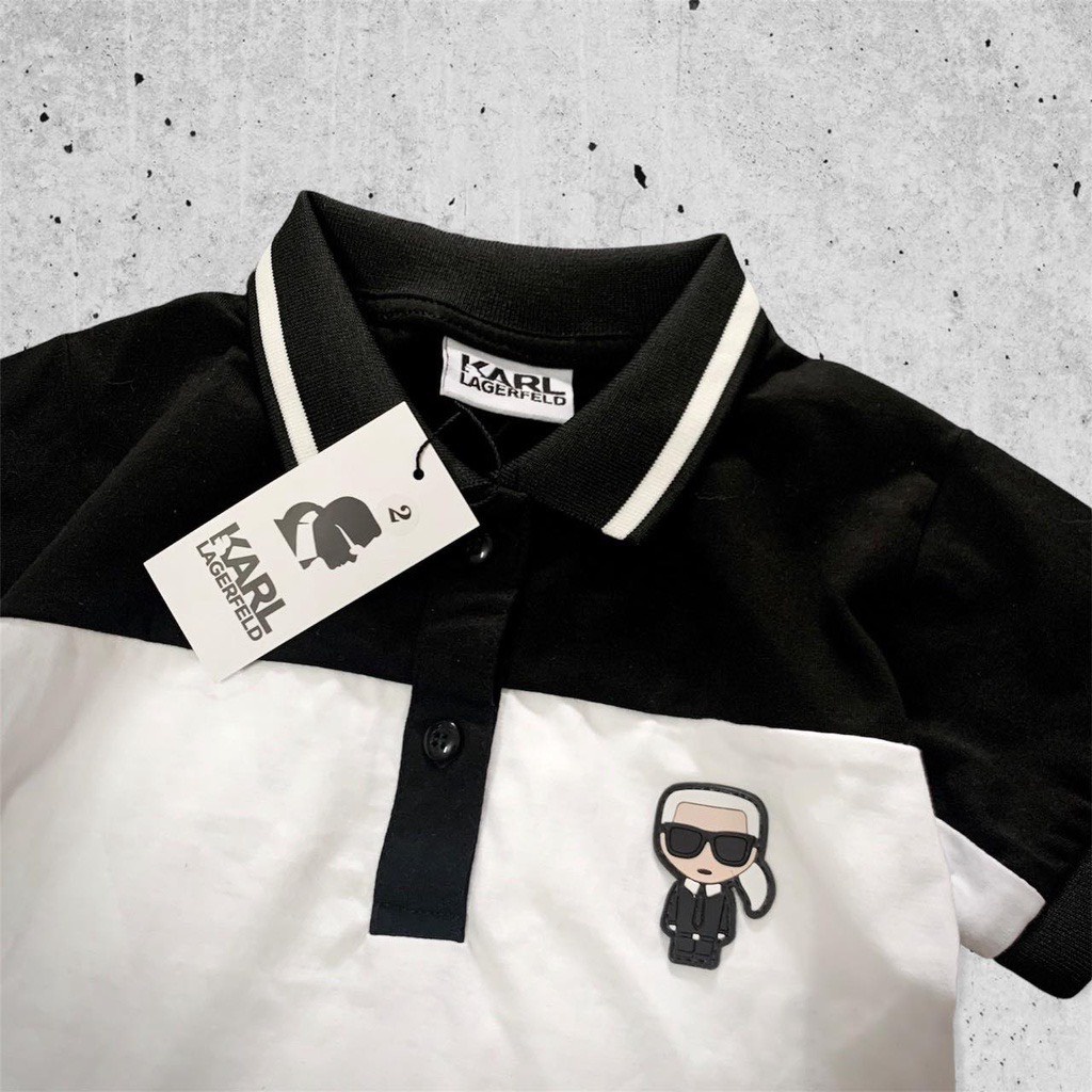 Bộ quần áo KARL in hình icon cực đẹp phối màu đen trắng cho bé trai  SHOP BÉ TÔM KIDS