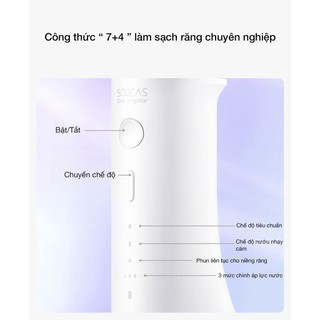 Tăm nước vệ sinh răng miệng Soocas W3 Pro