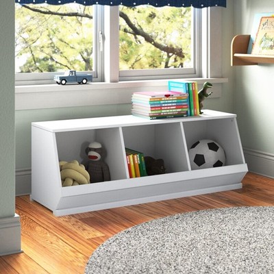 MELIA, Tủ 3 ngăn lưu trữ đồ chơi cho trẻ STO_087, 119x40x42cm, tủ gỗ Scandi Home