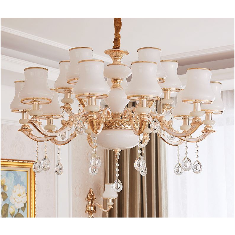 Đèn chùm KAMI 15 tay hàng chuẩn xịn phong cách hiện đại - kèm bóng Led chuyên dụng